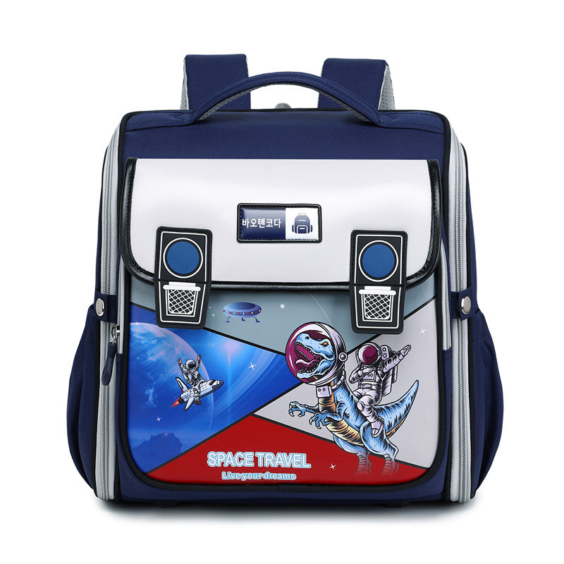 Children's Cartoon Fashion Primary Horizontal One-piece Burden Relief Spine Protection Elementary School Students' Schoolbags