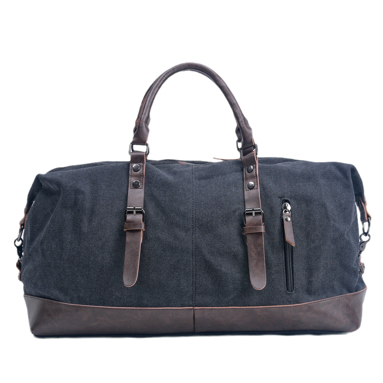 Men's Capacity Portable Canvas With Imitation Leather Bags