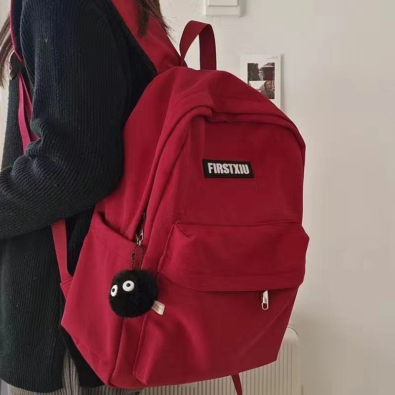 Women's Junior High College Solid Color Good-looking Middle School Students' Schoolbags