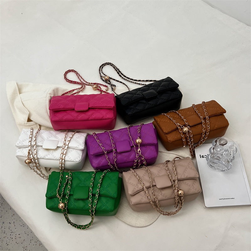 Women's Small Autumn Popular Contrast Color Simple Shoulder Bags