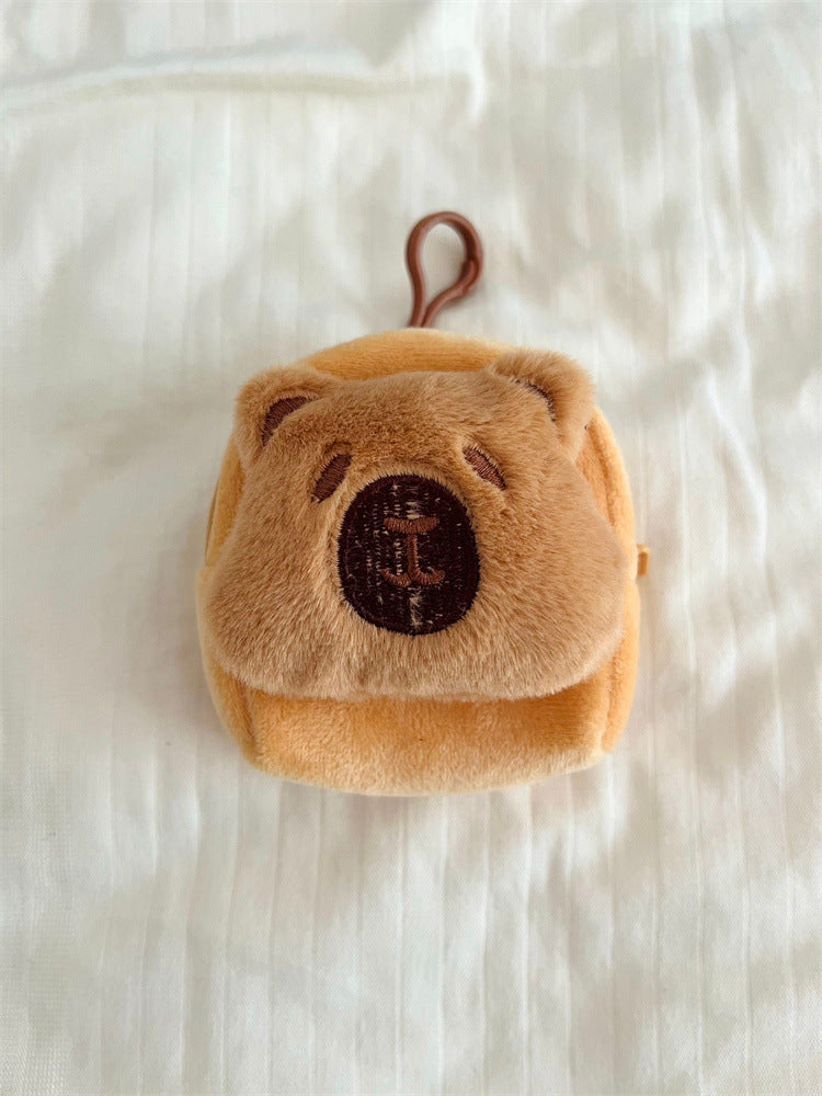 Capybara Peluche Petit Ours Poupée Pendentif Mini Porte-Monnaie