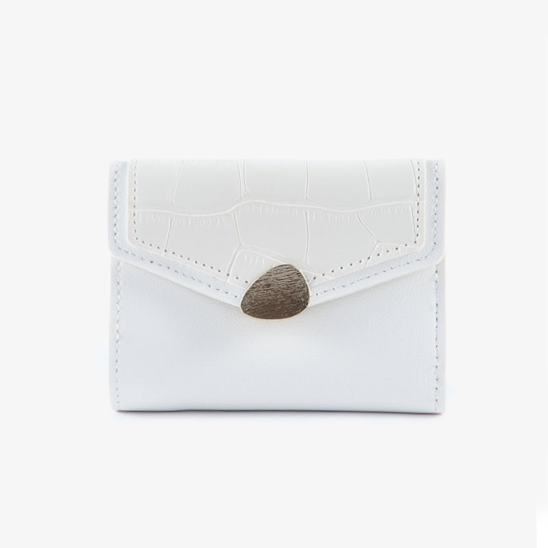 Women's Small Cute Mori Style Short Stone Ladies Wallets