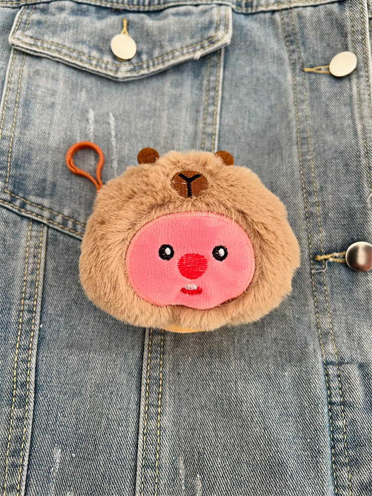 Petit porte-monnaie de rangement en peluche Koala Beaver