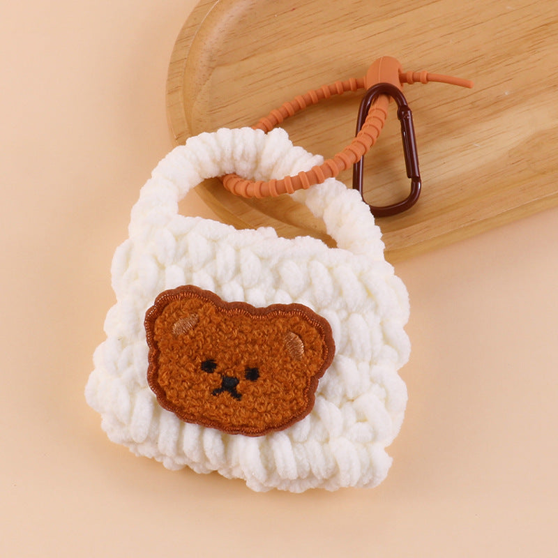 Knitted Earphone Sleeves Apple Protective Female Coin Purses