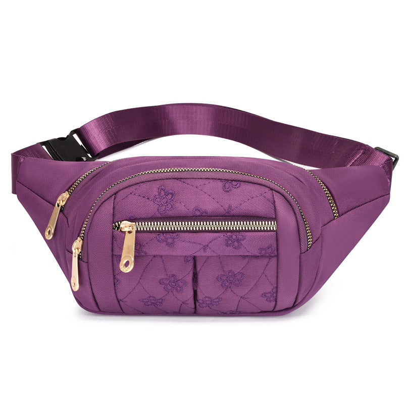 Sacs de taille en nylon de couleur unie pour femmes, pochette de course simple