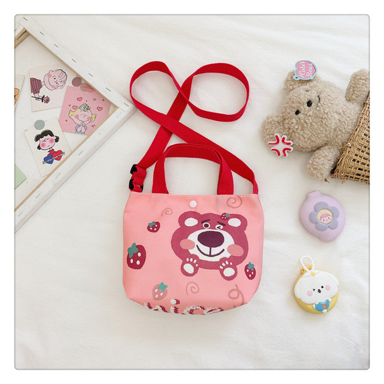 Children's Boys Pouch Cute Korean Printed Canvas Children's Shoulder Bags