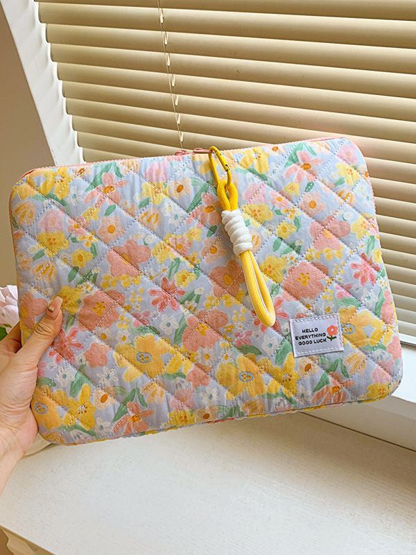 Fresh Flower Female Inch Liner Good-looking Tablet Bags