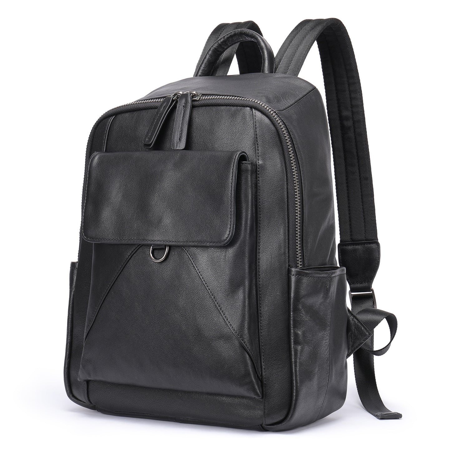 Men's Leather Large Capacity Leisure Business Simple Backpacks