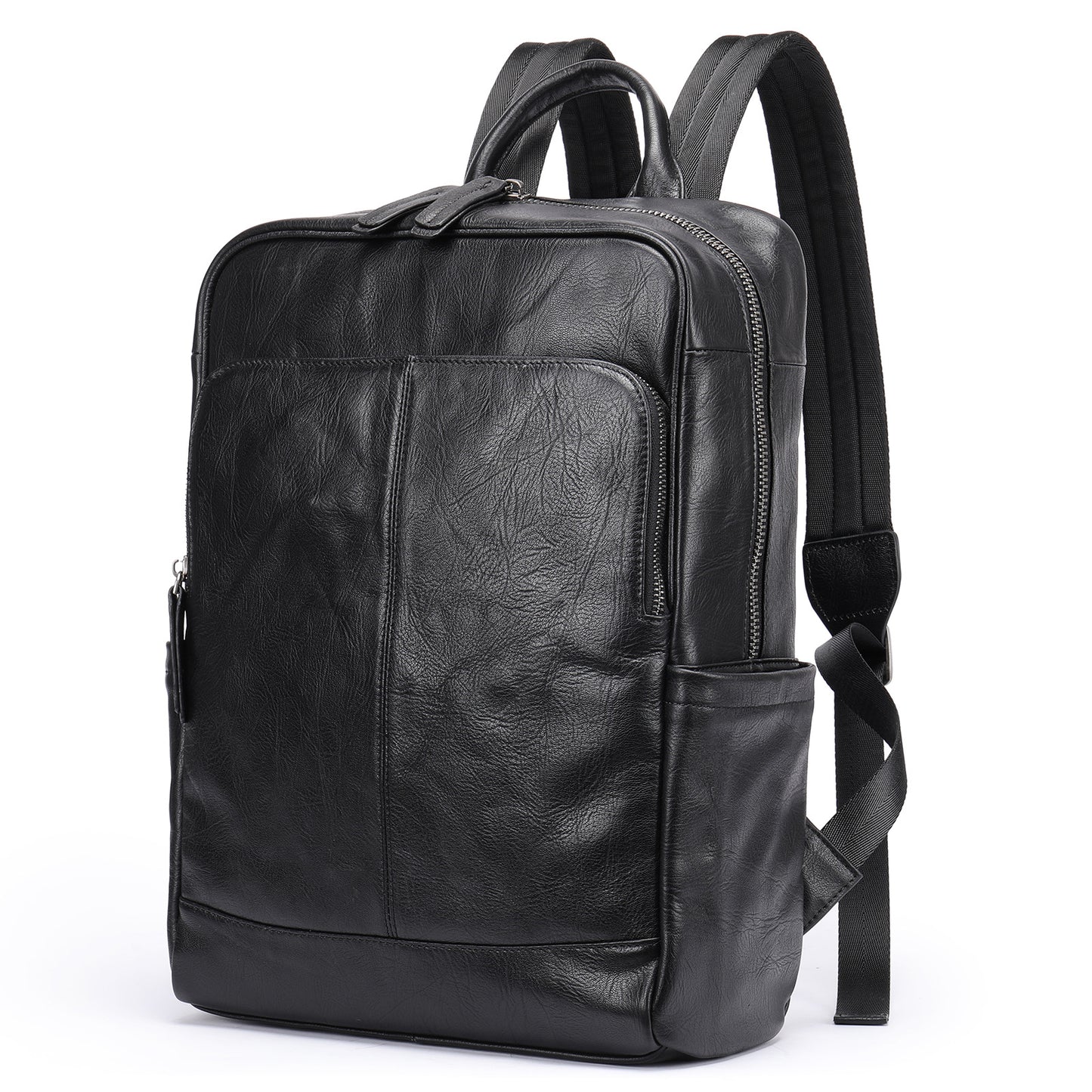 Men's Leather Large Capacity Leisure Business Simple Backpacks