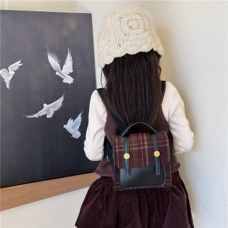 Children's Korean Retro Boys British Style Mini Children's Backpacks