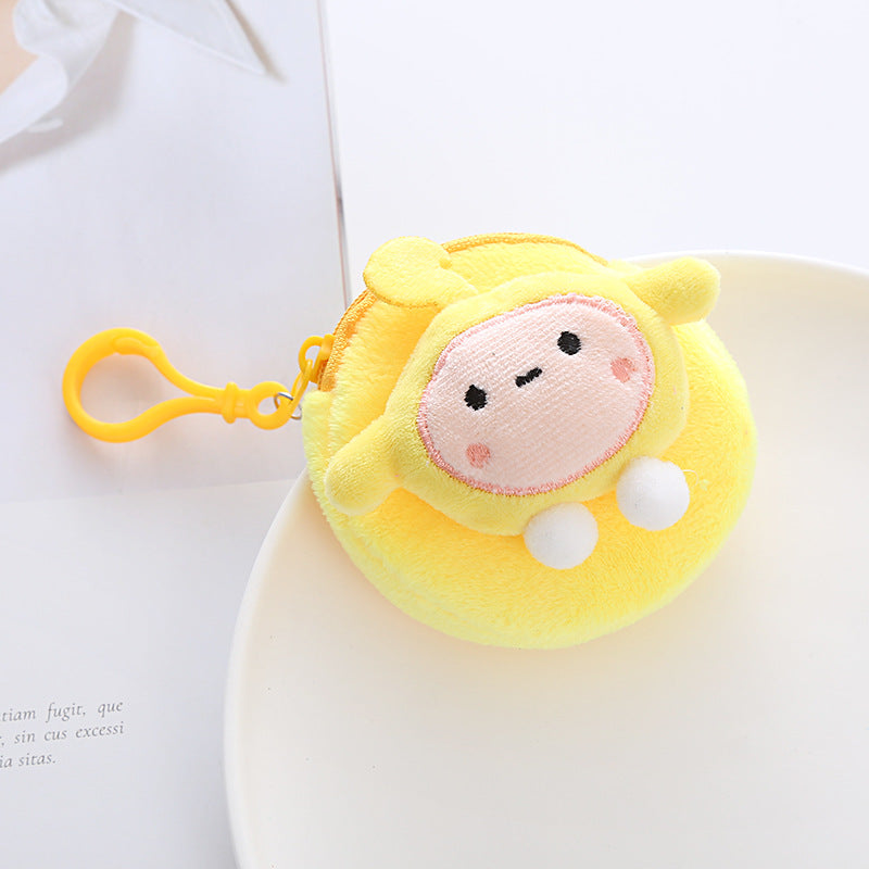 Cartoon Plush Jumping Ball Cute Pendant Coin Purses