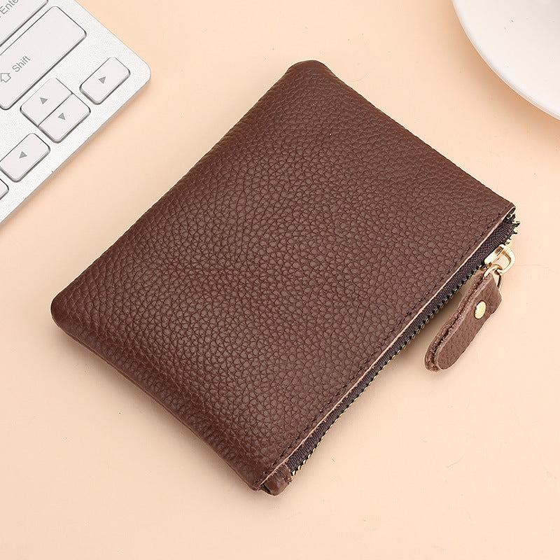 Women's & Men's & Genuine Leather Soft Mini Storage First Layer Coin Purses