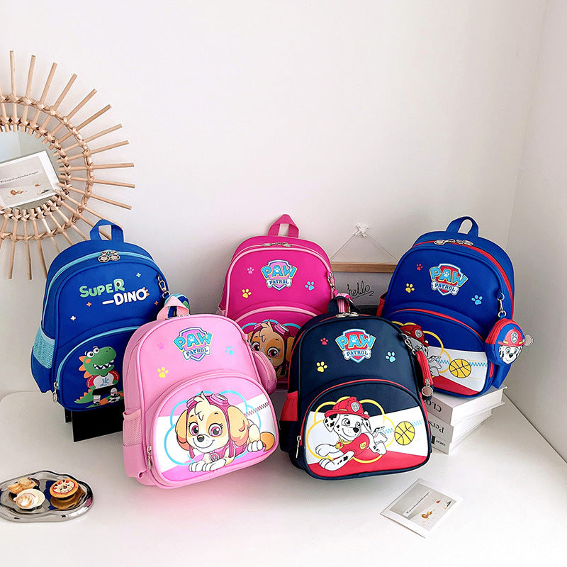 Children's Cartoon Fashion Boys Burden Reduction Spine Children's Backpacks