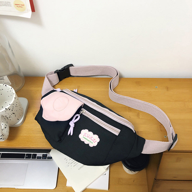 Women's Korean Style Trendy Cool Contrast Color Waist Packs