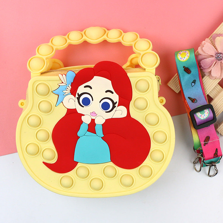 Killer Pioneer Cartoon Color Silicone Portable Double-sided Children's Coin Purse