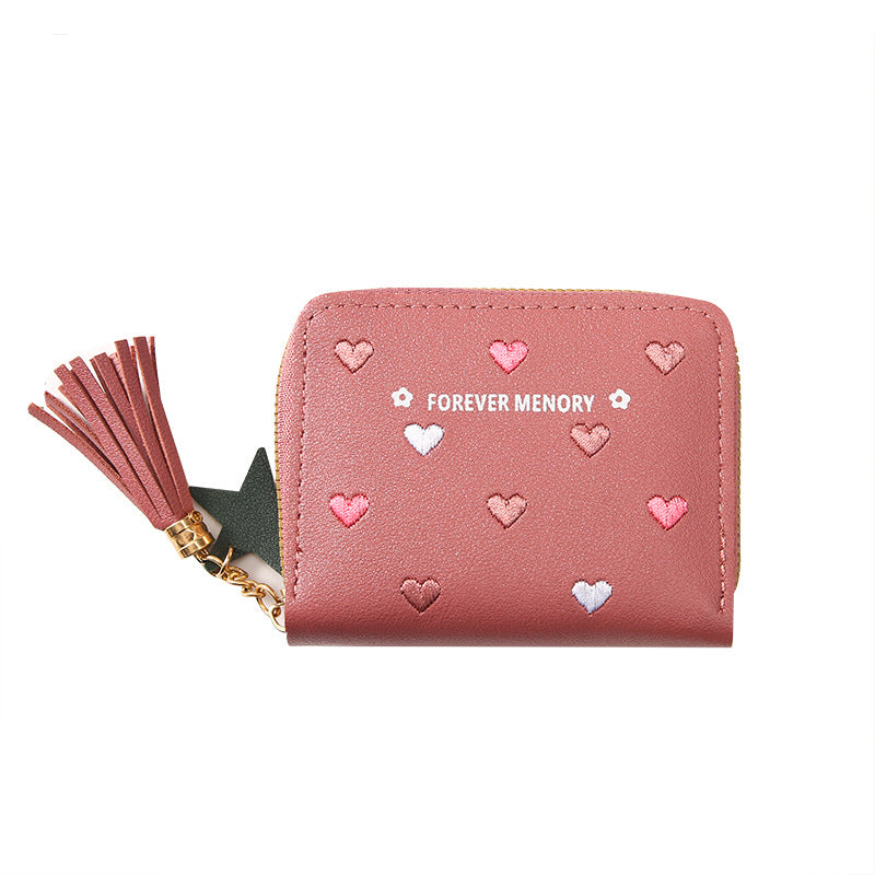 Women's Short Cover Type Off Folding Small Ladies Wallets