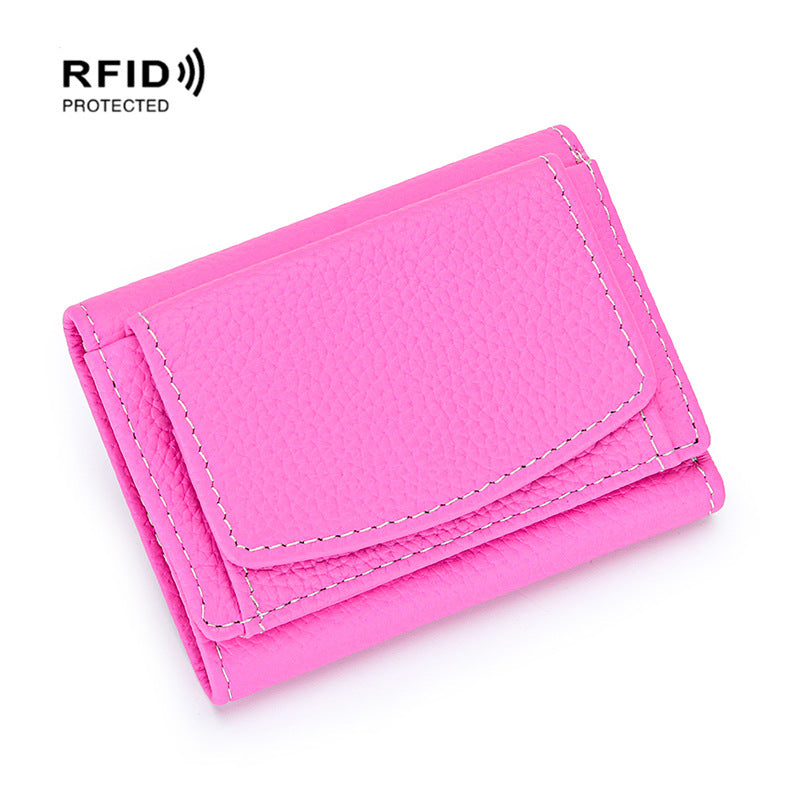 Women's Small Genuine Leather Mini Top Layer Cowhide Ladies Wallets