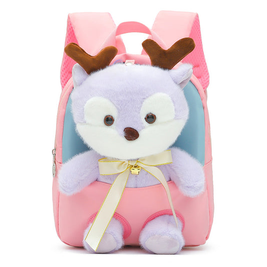 Children's Cute Sika Deer Plush Spring Backpacks