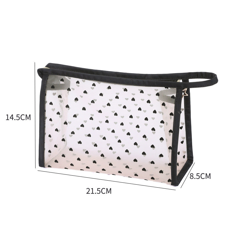 Large Capacity Mesh Makeup Toiletry Transparent Cosmetic Bags