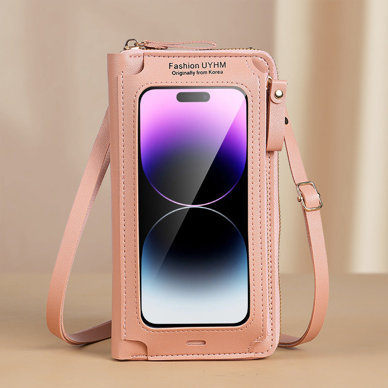 Women's Touch Screen Multifunctional Versatile Transparent Mini Phone Bags