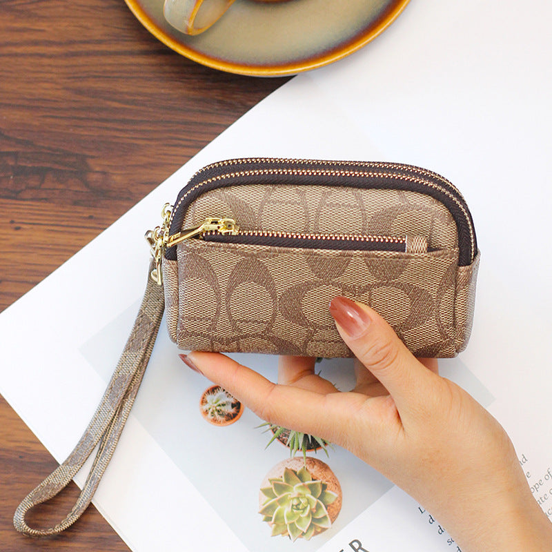 Exquisite Triple Zipper Mini Hand Clutch Coin Purses