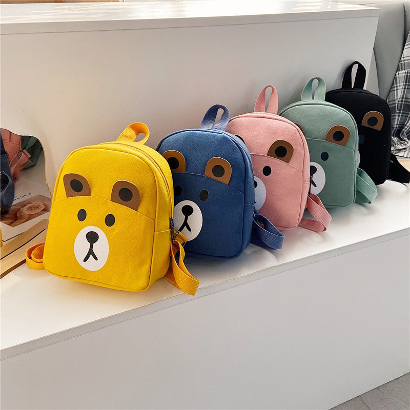 Cartoon Boys Cute Canvas Early Education Kindergarten School Bags