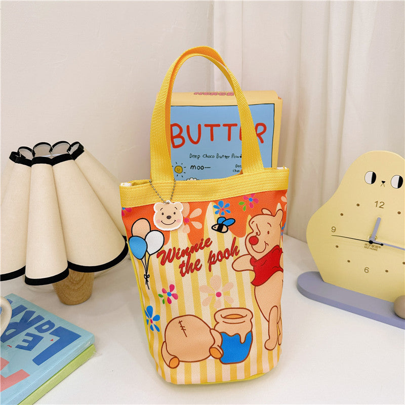 Children's Anime Bucket Portable Canvas Korean Style Children's Shoulder Bags