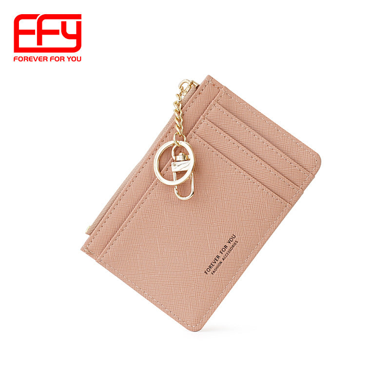 Women's Portable Simple Cross Pattern Change Short Cute Ladies Wallets