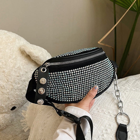 Women's Summer Rhinestone Simple Western Style Fashion Waist Packs