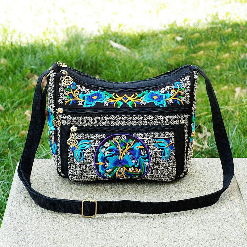 Women's Yunnan National Style Embroidered Full Embroidery Crossbody Bags