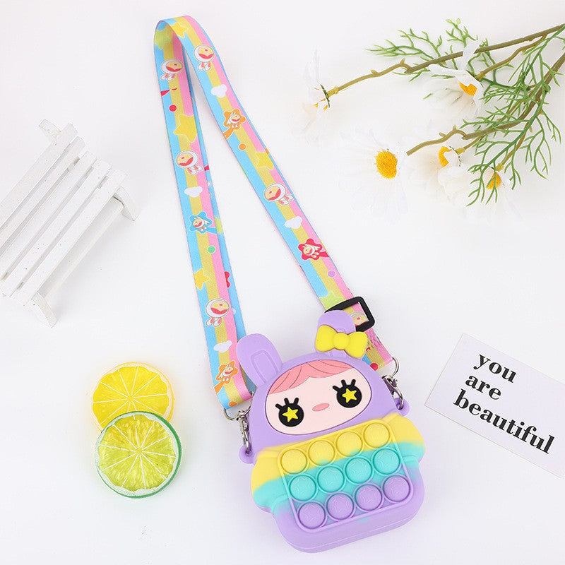 Porte-monnaie en Silicone pour femmes, enfants et lapin de dessin animé, mignon petit porte-monnaie pour enfants