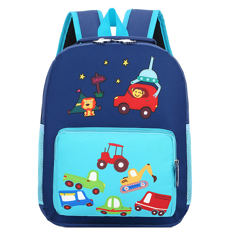 Children's Boys Nylon Trendy Cartoon Toy Car Backpacks