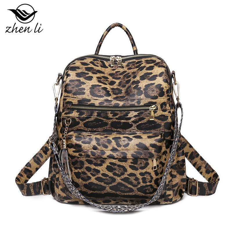 Women's Large Capacity Trendy Retro Soft Leather Backpacks