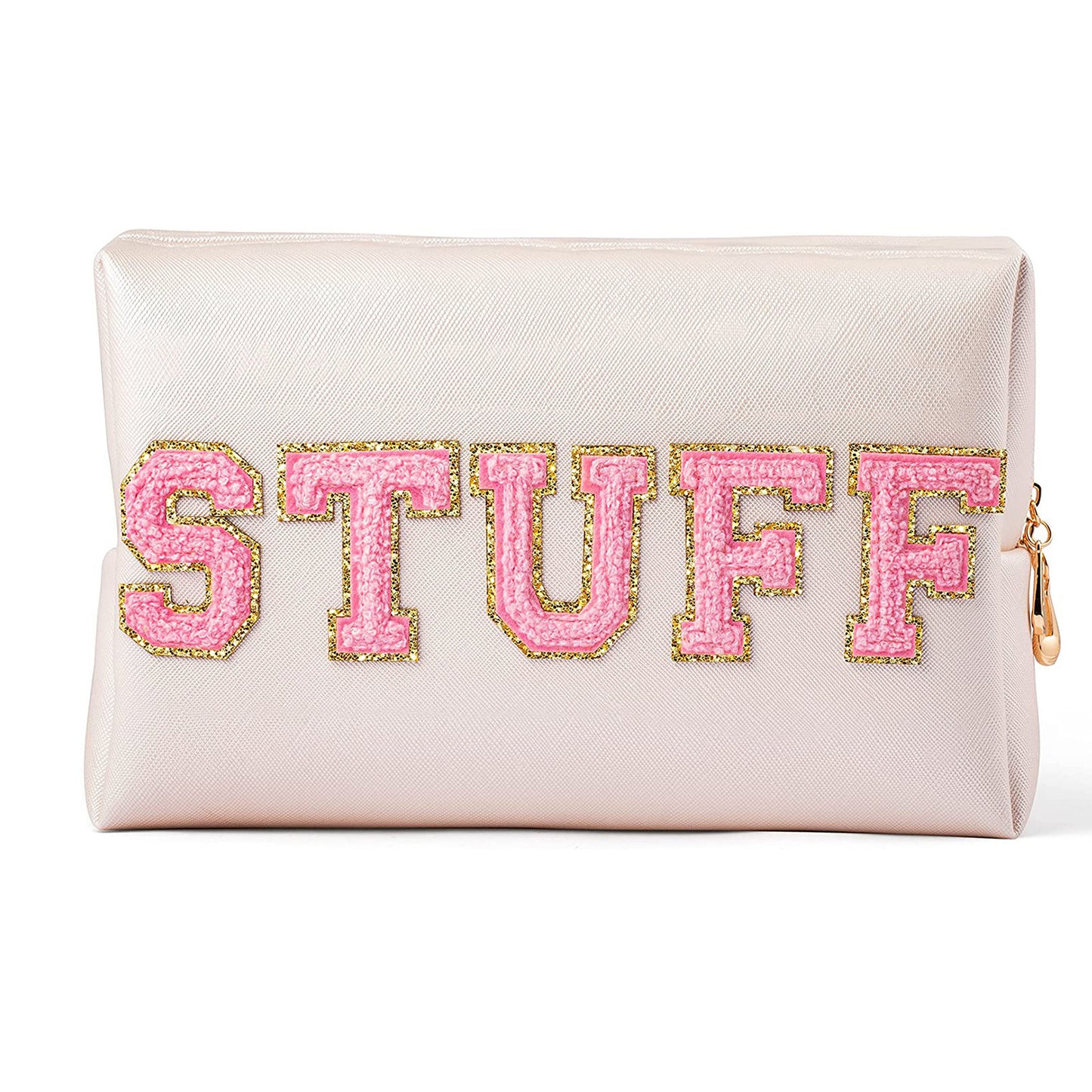 Towel Embroidery Lettered Make-up Chenille Waterproof Cosmetic Bags