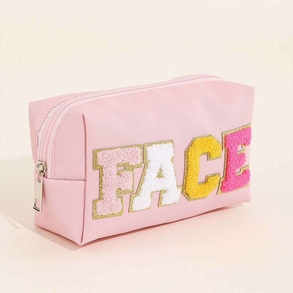 Embroidery Letter Sticker Embroidered Letters Cloth Waterproof Portable Cosmetic Bags