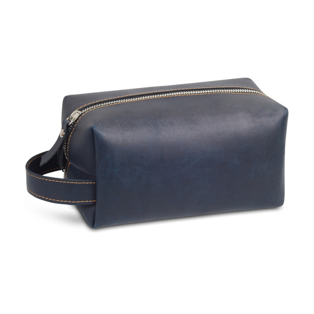 Leather Vintage Wash Large Capacity High-grade Cosmetic Bags