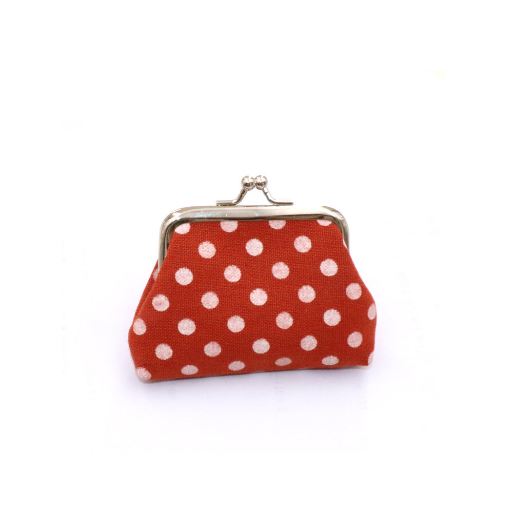 Children's Creative Dot Canvas Tourist Souvenir Coin Purses