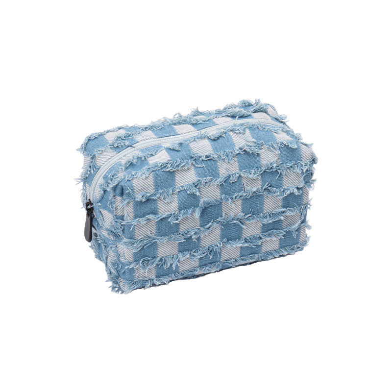 Large Capacity Good-looking Chess Grid Portable Cosmetic Bags