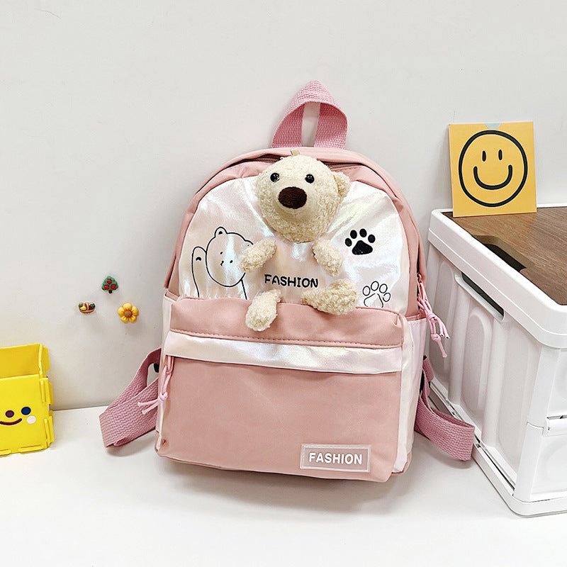 Children's Style Boys Lightweight Cute Doll Bear Backpacks