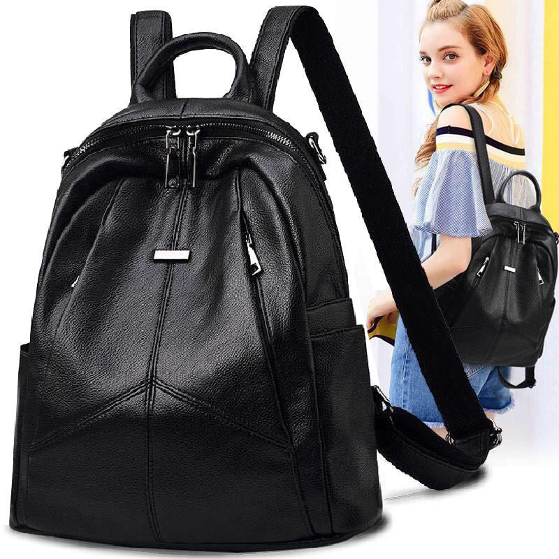 Women's Fashionable Korean Style Versatile Fashion Soft Backpacks