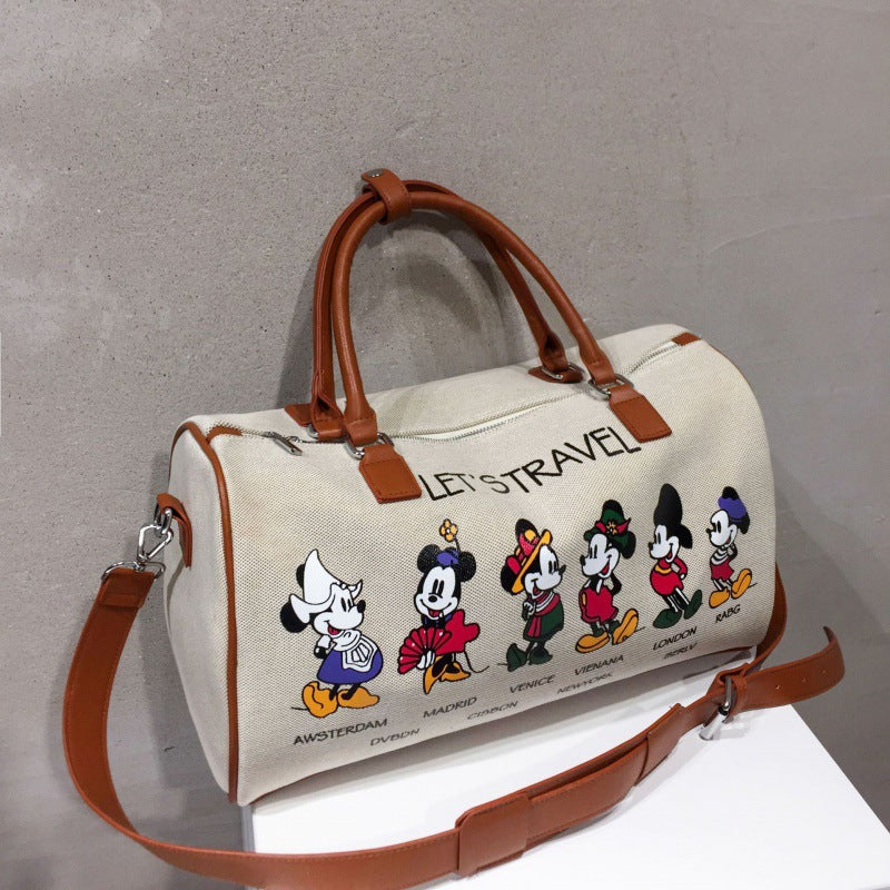 Women's Portable Storage Korean Cartoon Excursion Large Bags