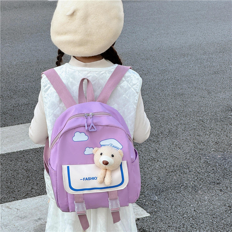 Children's Cartoon Doll Bear Large Capacity Lightweight Children's Backpacks