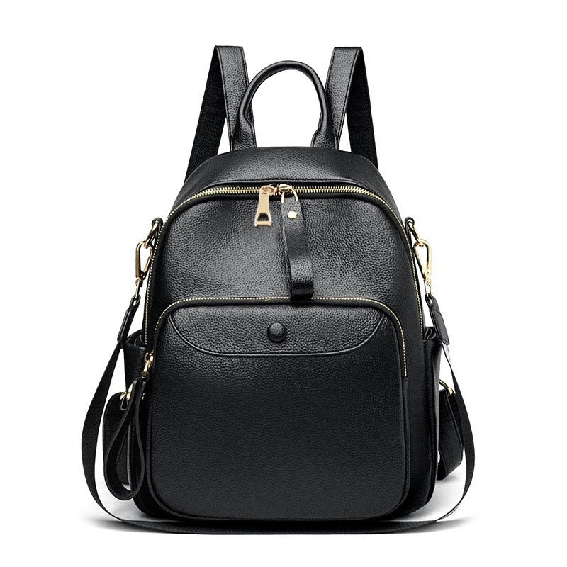 Women's Leather Simple Large Capacity Fashion Backpacks