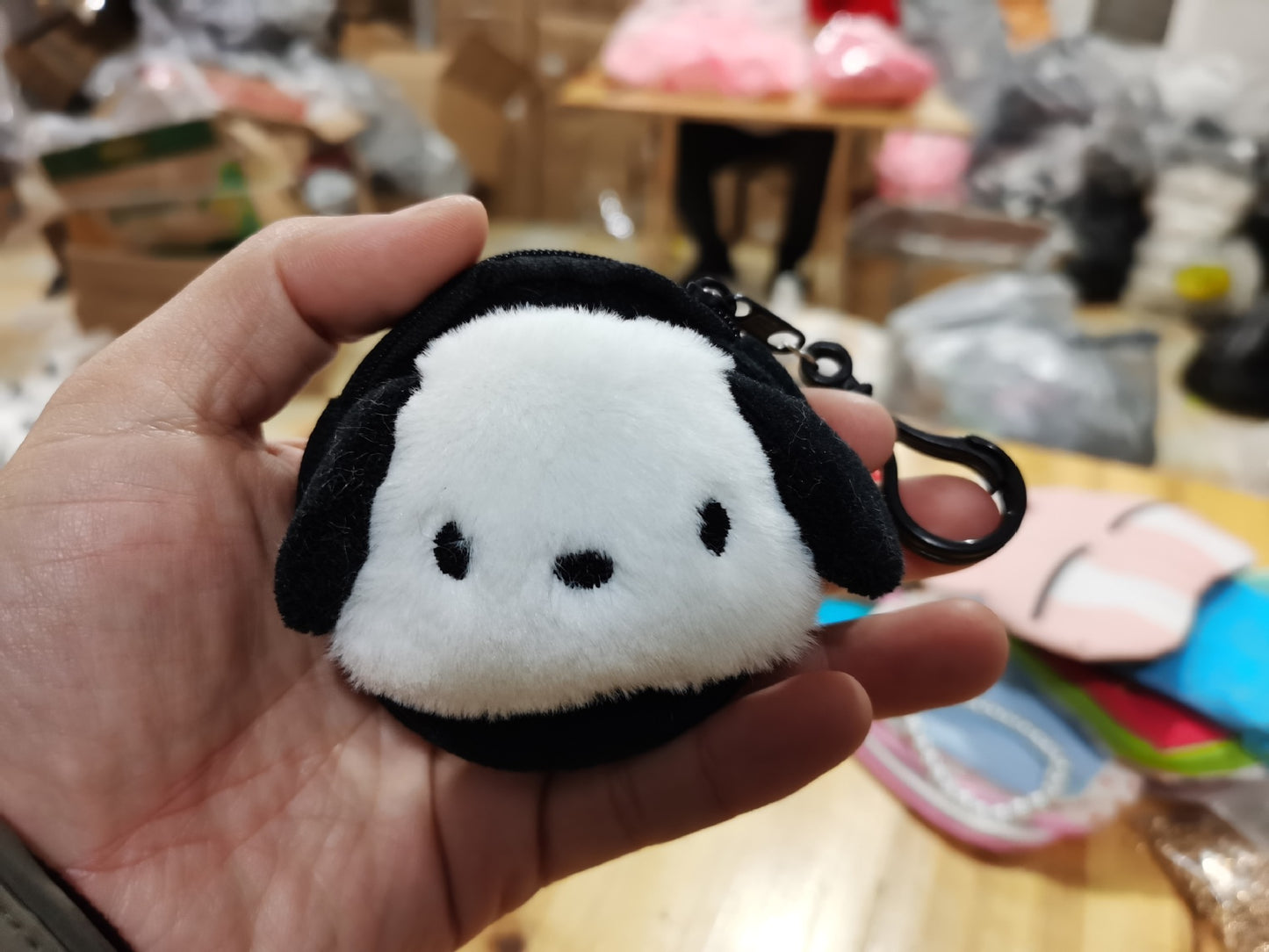 Women's Earphone Cute Round Pendant Car Small Coin Purses