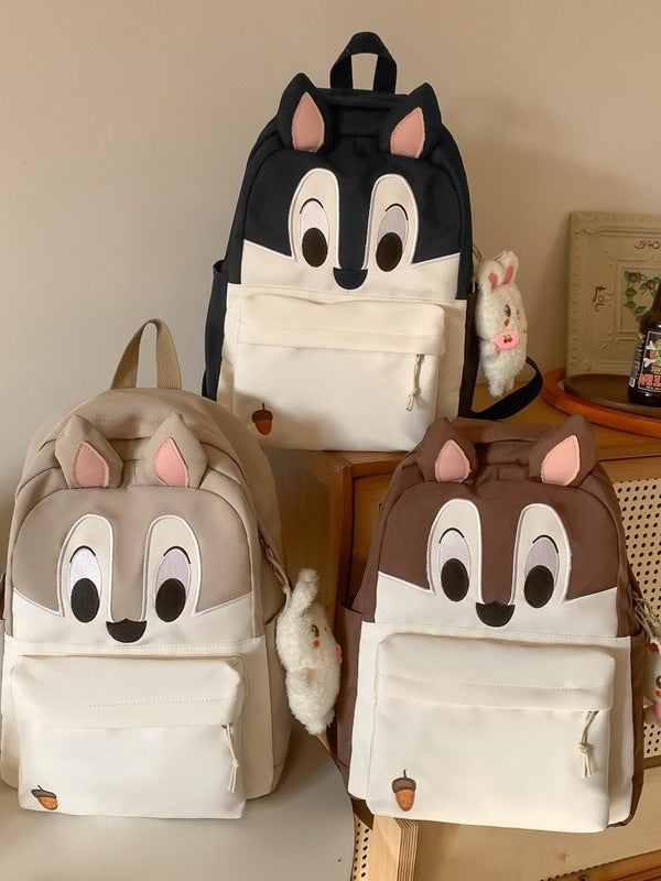 Personality Art Cartoon Squirrel Korean Style Large Elementary School Students' Schoolbags