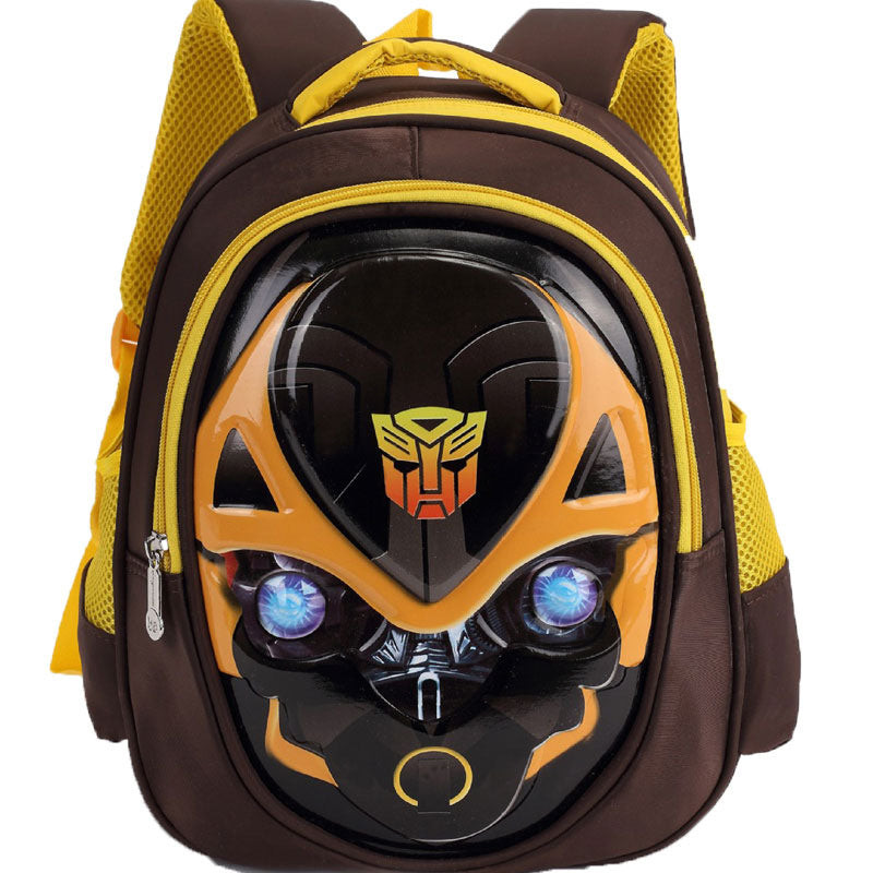 Sacs d'école pour enfants du primaire, Transformers Bumblebee Dog Boy, collégiens