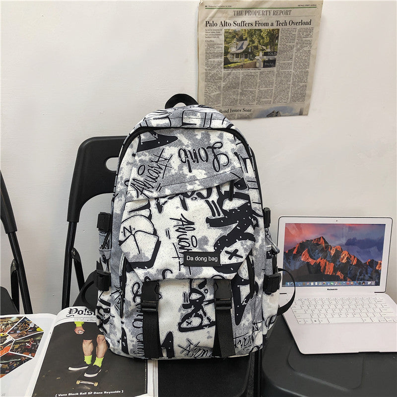 Women's & Men's & Capacity Fashion College Simple Cool Middle School Students' Schoolbags