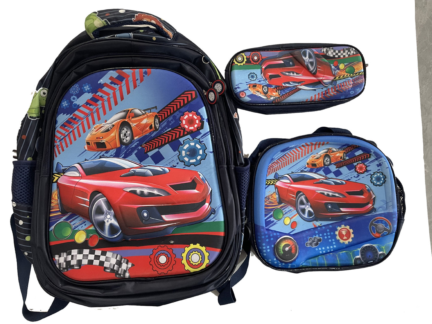 Children's With Light Cartoon Six-wheel Two-wheel Ladder Elementary School Students' Schoolbags