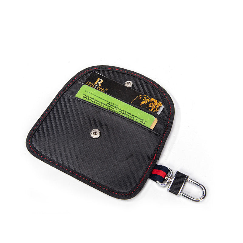 Carbon Fiber Car Shielding Swiping Remote Control Radio Key Bags