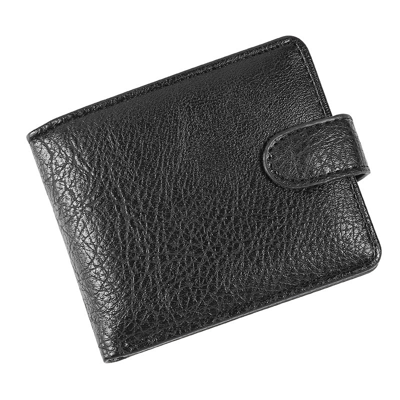 Men's Durable Leather Short Zipper Hasp Billfold Men's Wallets